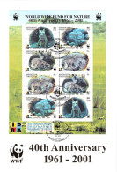 KIRGISTAN - FDC WWF 2001 MINISHEET - HOLOGRAMME /4364 - Kyrgyzstan