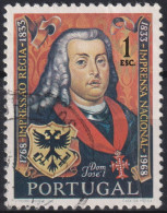 1969 Portugal ° Mi:PT 1073, Sn:PT 1041, Yt:PT 1054, King José I, Promoter Of Press & Coat Of Arms - Gebraucht