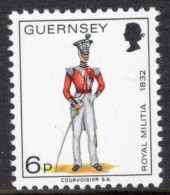 Guernsey 1974 Single Stamp Military Uniforms In Unmounted Mint - Guernsey