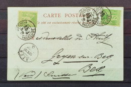 01 - 24 // France - 5c Sage Sur Carte Postale à Destination De Gryon Sur Bex - Vaud - Suisse - 1898-1900 Sage (Type III)