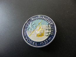 Delcampe - Old Ski Badge Slovenia Transturist - Vogel Mountain - 1537 M - Non Classés