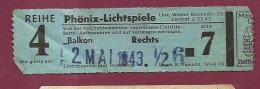 180124A - AUTRICHE BILLET CINEMA 1943 LINZ Phönix Lichtspiele Reihe 4 - Linz