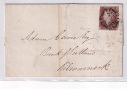 GRAN BRETAGNA  1842 LETTERA DA KILMARNOCK  AFF. 1P ANNULLO CROCE DI MALTA - Brieven En Documenten