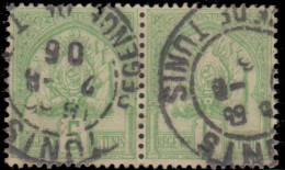 Tunisie 1899/1901 - YT 22 Paire - 5 C.  Armoiries - Used Stamps