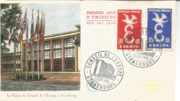 FRANCIA FDC STRASBOURG CONSEIL DE L'EUROPE EUROPA CEPT 1958 - 1958