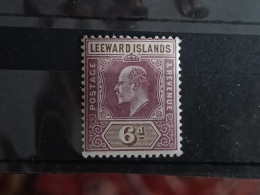 Leeward 1902 Yv 25 SG 25 Wm CA Crown MNH (7) - Leeward  Islands