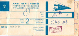 Romania, 1968, Vintage International Train Ticket - Belgrade - Milano - Roma - Genova, CFR - Andere & Zonder Classificatie