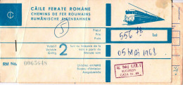 Romania, 1968, Vintage International Train Ticket - Belgrade - Milano - Roma - Genova, CFR - Other & Unclassified