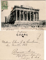 GREECE 1902 POSTCARD SENT TO BUENOS AIRES - Covers & Documents