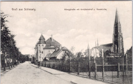 Gruss Aus Schleswig , Königstraße Mit Kreisbahnhof U. Domkirche (Ungebraucht) - Schleswig