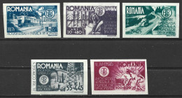 Romania 1945. Scott #B309-13 (MH) 16th Congress Of The Assoc.of Romanian Engineers  *Complete Set* - Oblitérés