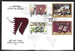 QATAR. Timbres Issus Des BF 34-7 De 2010 Sur Enveloppe 1er Jour (FDC). Gaz Naturel Liquifié. - Qatar