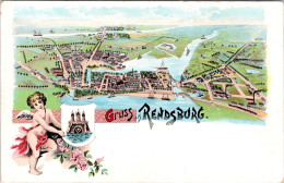 Gruss Aus Rendsburg (Jugendstil) (Ungebraucht) - Rendsburg