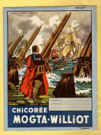 Protege Cahier Ancien Avec Agrafe Chicorée MOGTA WILLIOT   Richelieu Sur La Digue De  La Rochelle - Schutzumschläge