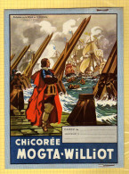 Protege Cahier Ancien Avec Agrafe Chicorée MOGTA WILLIOT   Richelieu Sur La Digue De  La Rochelle - Protège-cahiers