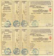 Romania, 2000, Romanian Railways CFR - Lot Of 2 Blank Free Train Tickets - Andere & Zonder Classificatie