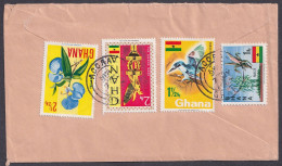 Ghana 1967, Forest Kingfisher, Maize, Mace, Commelina, Letter To Germany - Ghana (1957-...)