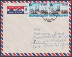 Ghana 1967, Quay No 2 Tema Harbour, Airmail To Germany - Ghana (1957-...)