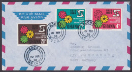 Ghana 1970, International Labour Organisation, Airmail To Germany - Ghana (1957-...)