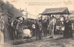 CPA  50 EQUEURDREVILLE L'ASSEMBLEE DE LA SAINT AUGUSTIN ROTISSEURS ET MARCHANDS DE MOUTONS 1903 - Equeurdreville