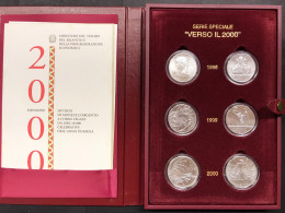 Italia Italy 1998-1999 - 2000 3 Dittici 6 Monete 2000+5000+10000 Lire Verso Il 2000 Fdc - Commemorative