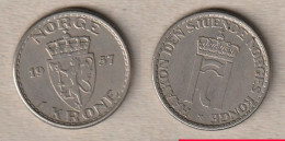 00318) Norwegen, 1 Krone 1957 - Norvegia