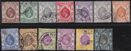 Hong Kong        .   SG    .  13  Stamps     .   Wmk  Multiple Script  CA      .    O      .   Cancelled - Usados