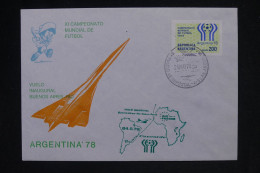 ARGENTINE - Enveloppe 1er Vol Concorde De Buenos Aires/ Rio De Janeiro En 1978  - L 149758 - Cartas & Documentos
