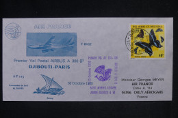 AFARS ET ISSAS - Enveloppe 1er Vol Djibouti /Paris En 1975  - L 149759 - Brieven En Documenten