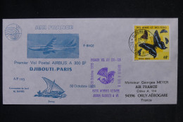 AFARS ET ISSAS - Enveloppe 1er Vol Djibouti /Paris En 1975  - L 149759 - Storia Postale