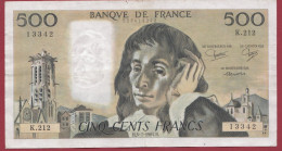 500 Francs "Pascal"- Du 05/07/1984.H--ALPH .K.212-----dans L 'état-- (949) - 500 F 1968-1993 ''Pascal''