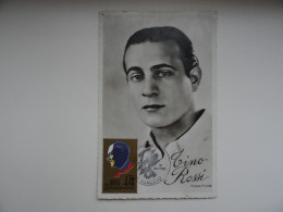 CARTE MAXIMUM CARD TINO ROSSI OPJ AJACCIO FRANCE SUR CPA - Chanteurs