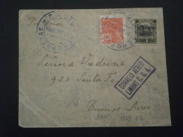 BRESIL BRAZIL LETTRE ENVELOPPE COURRIER AVION PLANE AEROPOSTAL LIGNE LINHAS CGA  RIO JANEIRO BUENOS AIRES - Posta Aerea (società Private)