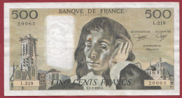 500 Francs "Pascal"- Du 03/01/1985.E--ALPH .L.219-----dans L 'état-- (950) - 500 F 1968-1993 ''Pascal''
