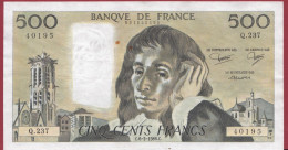 500 Francs "Pascal"- Du 06/02/1986.C--ALPH .Q.237-----dans L 'état-- (951) - 500 F 1968-1993 ''Pascal''