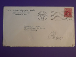 DH5 CANADA   BELLE LETTRE 1946 MONTREAL A LYON FRANCE   +AFF. INTERESSANT+++ - Covers & Documents