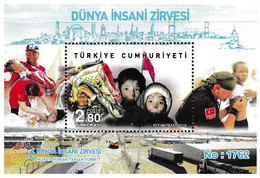 Turkey, Türkei - 2016 - World Humanitarian Summit - With Serial Numbers - 1.Mini S/Sheet ** MNH - Neufs