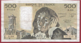 500 Francs "Pascal"- Du 05/11/1987.H--ALPH .B.268-----dans L 'état-- (958) - 500 F 1968-1993 ''Pascal''