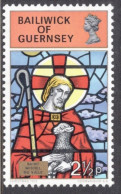 Guernsey 1973  Single Christmas Stamp In Mounted Mint - Guernsey