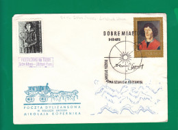 1973 Nicolaus Copernicus - Stagecoach Mail_ZIE_02_DOBRE MIASTO - Cartas & Documentos