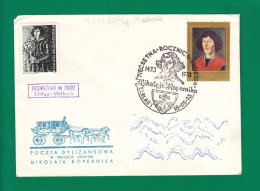 1973 Nicolaus Copernicus - Stagecoach Mail_ZIE_05_ELBLAG - Cartas & Documentos