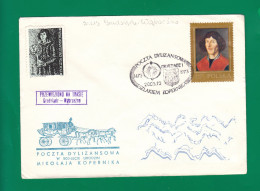 1973 Nicolaus Copernicus - Stagecoach Mail_ZIE_09_GRUDZIADZ - Covers & Documents