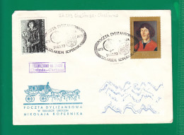 1973 Nicolaus Copernicus - Stagecoach Mail_ZIE_13_CHELMZA - Lettres & Documents