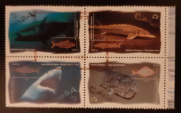 Canada 1997  USED  Sc1644a    Se-tenant 4 X 45c Ocean Water Fish - Oblitérés