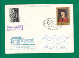 1973 Nicolaus Copernicus - Stagecoach Mail_ZIE_15_CHELMNO - Cartas & Documentos