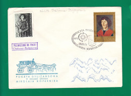 1973 Nicolaus Copernicus - Stagecoach Mail_ZIE_15_CHELMNO - Lettres & Documents