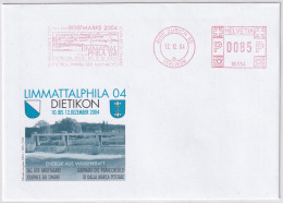 2004 Tag Der Briefmarke Mit Automatenfreistempel Limmattal Phila 04 - Zürich 50 / 12.12.2004 - Lettres & Documents