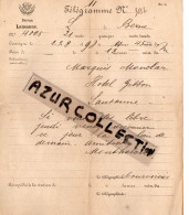 TELEGRAMME DE LAUSANNE A BERNE . 1890 - Telégrafo