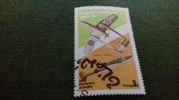 TIMBRE STATE OF OMAN AVION - Brochen