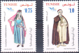 2019- Tunisie- Costumes Méditerranéens - 2v.MNH***** - Joint Issues